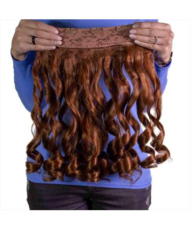 Hair2Heart Clip-in Extensions - 130g Wavy Synthetic Hairpiece in Nougat Brown #7 60cm | Premium Quality Hair Extensions for All Hair Types - Buy Online on GoSupps.com