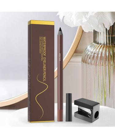 Eyeliner Waterproof Eye Gel Pencil with Sharpener Smooth Smudge Resistant Long Lasting Makeup Liner For Daily Use 5black - Buy Online on GoSupps.com