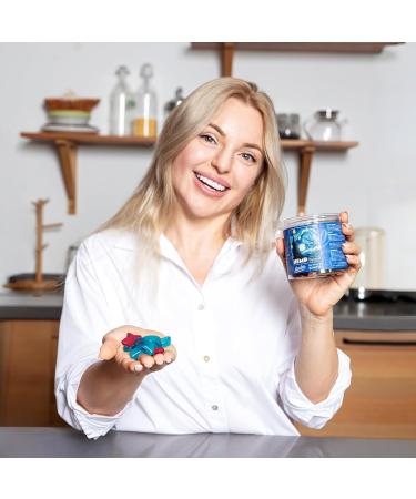 Hemp Gummies for Adults - Blueberry Grape Natural Juice Vitamins, Omega 3 - Chewable Gummy, Made in USA Blueberry, Grape - Buy Online on GoSupps.com