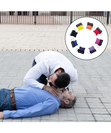 8-Piece Ventilation Mask First Aid Kit | CPR Keyring & Mouth Breathing Aid | Multicolored Barrier Pocket Masks - Buy Online on GoSupps.com
