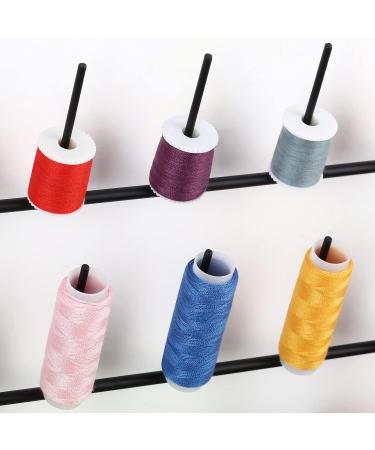 4 Pack Wall-Mounted Sewing & Embroidery Thread Rack - Large 32-Spool Metal Holder Organizer in Black - Buy Online on GoSupps.com