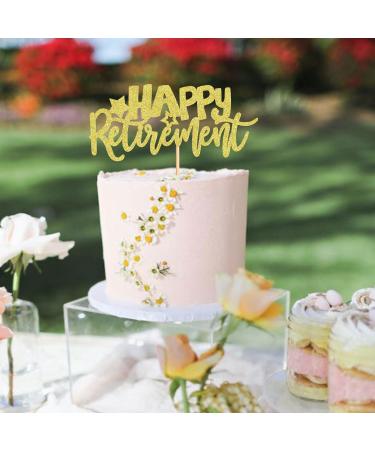 Keaziu 1PCS Happy Retirement Cake Toppers New Journey Begins Welcome 7 day Weekend Adventure Begins Cupcake Picks Retirement Theme Farewell Birthday Party Cake Decorations Supplies Gold Gold 1-2024 - Buy Online on GoSupps.com