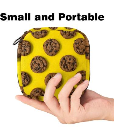 Storage Bags for Women's Bandages - Chocolate Biscuit Motif | Zippered Menstrual Cup & Tampon Pockets | Stylish & Practical Organizers for Period Essentials - Buy Online on GoSupps.com