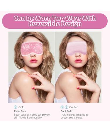 Cooling Eye Mask | Gel Pearl Cool Mask for Hot/Cold Therapy | Eye Relaxation & Sleep Aid | Reusable Pink Design - Buy Online on GoSupps.com