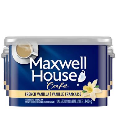 Maxwell House Caf French Vanilla Flavoured Instant Coffee 240g (Pack of 8) 1.92 kg (Pack of 1) Coffee