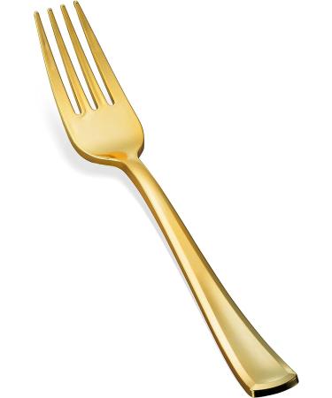 160 Piece Plastic Silverware Set - Disposable Gold Cutlery - Heavy Duty Forks, Spoons, Knives - Party Bulk Pack - Buy Online on GoSupps.com