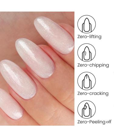 White Nail Polish - Glitter Nail Polish - Glitter Nail Varnish Quick Dry - Shiny Sparkly Nail Varnish - Breathable Nail Polish - French Manicure Nail Polish for Women Girls Nail Art - Buy Online on GoSupps.com