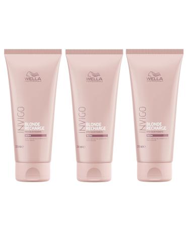 3x Blonde Recharge Warm Blonde Conditioner Invigo Wella Professionals Color Refresher 250 ml each 750 ml
