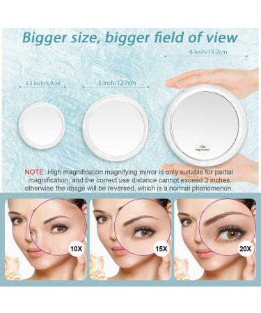 10x Magnifying Mirror with Suction Cups - Small Concave Travel Makeup Mirror with 10x Magnification - Buy Online on GoSupps.com
