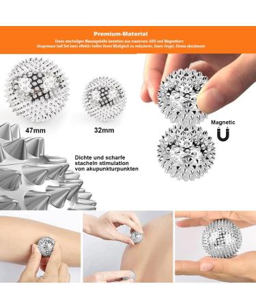 2 Magnetic Acupressure Balls & 5 Rings & 2 Bracelets - Stress Relief Massage Tools - Buy Online on GoSupps.com