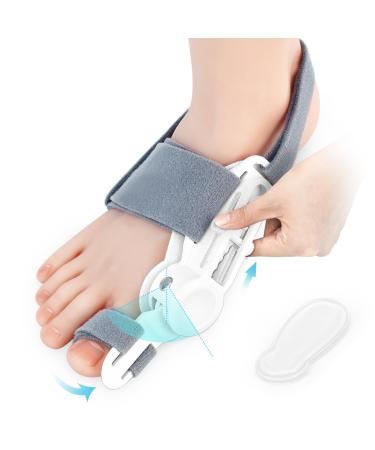 Bunion Corrector for Women and Men Big Toe Adjustable Bunion Splint with Non-Slip Strap for Bunions Correction Big Toe Straightener Corrector with Silicone Pad Suitable for Left/Right Feet