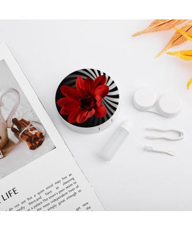 Buy Red Flower Print Plastic Contact Lens Case | Travel & Care Box for Contact Lenses - Buy Online on GoSupps.com