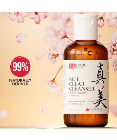 Japanese Rice Water & Green Tea Face Wash - 99% Natural Skincare | 4oz Japanese Beauty Cleanser - Buy Online on GoSupps.com