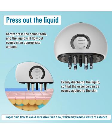 Scalp Massage Brush & Hair Oil Applicator - Electric Device with Red & Blue Light for Hair Growth | High Frequency Vibration & Essential Oil Serum - Buy Online on GoSupps.com