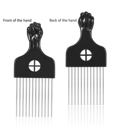 3-Pack Metal Afro Pick Comb - Hair Styling & Detangling Tool for Braid & Wig Care - Buy Online on GoSupps.com
