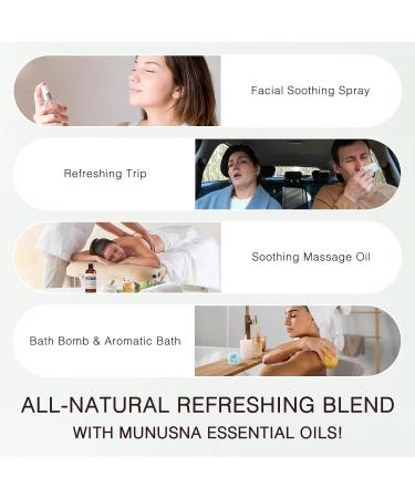 MUNUSNA Lavender Essential Oil and Peppermint Essential Oil Premium Grade Pure & Natural Essential Oils for Hair Body Skin Aromatherapy Diffuser Meditation Massage Home Candle Soap Bath Bomb - Buy Online on GoSupps.com