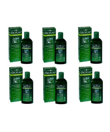 Bios Line BIOSLINE - BIOKAP SHAMPOO FOR OILY HAIR 6 PACKS OF 200 ML normalizing sebum-balancing revitalizing