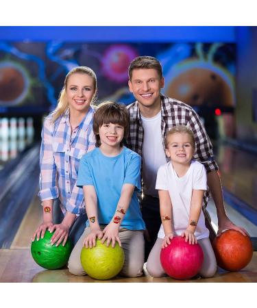 144pc Bowling Themed Waterproof Temporary Stickers - Party Decoration Supplies for Kids & Adults - 9 Styles - Buy Online on GoSupps.com