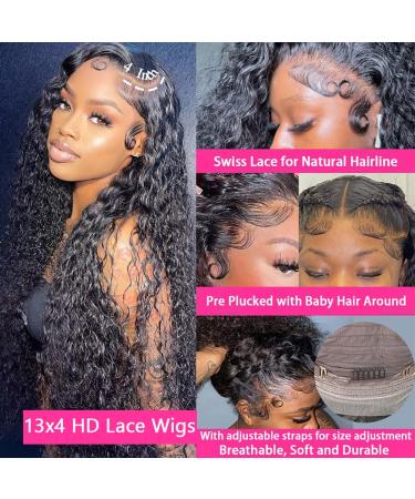 Remissin 13x4 Deep Wave Lace Front Human Hair Wig 22 Inch - HD Lace, Pre-Plucked, 150% Density, Natural Color - for Black Women - Buy Online on GoSupps.com