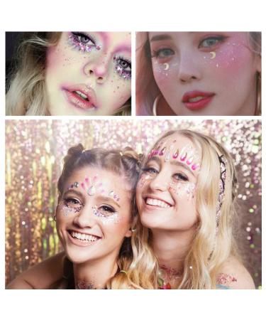 12 Colors Chunky Fine Body Glitter - Holographic Sequins for Eyes, Hair, Lips - Self-adhesive Mixable Makeup for Festival, Carnival, Halloween Party - Buy Online on GoSupps.com