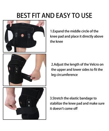 Plus Size Hinged Knee Brace with Side Stabilizers for Arthritis Pain Relief Adjustable Support for Meniscus Tear, ACL, MCL Injury Recovery - Rodilleras para Dolor de Rodilla - Buy Online on GoSupps.com