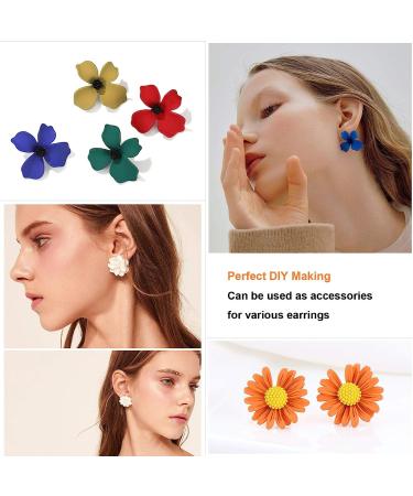 450PCS Stainless Steel Flat Pad Earring Posts with Butterfly Backs - Hypoallergenic Stud Earrings for DIY Jewelry Making (Silver) - Buy Online on GoSupps.com