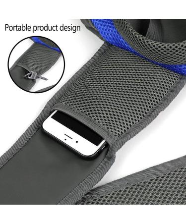 Petemoo Portable Dog & Cat Travel Carrier - Breathable Mesh Shoulder Bag | L 30cm x W 44cm x H 5cm - Blue - Buy Online on GoSupps.com