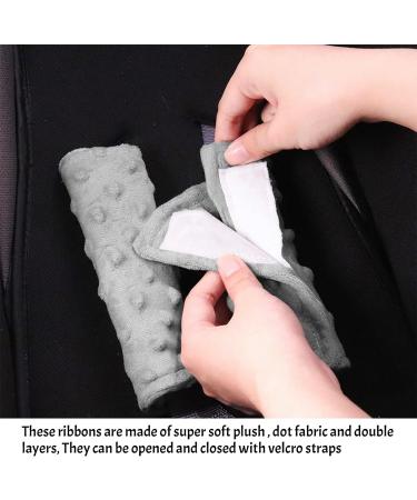 Baby Head Neck Support Pillow & Strap Covers - Grey | Infant Newborn Car Seat Headrest & Seat Belt Cushion for Pushchair Stroller - Buy Online on GoSupps.com