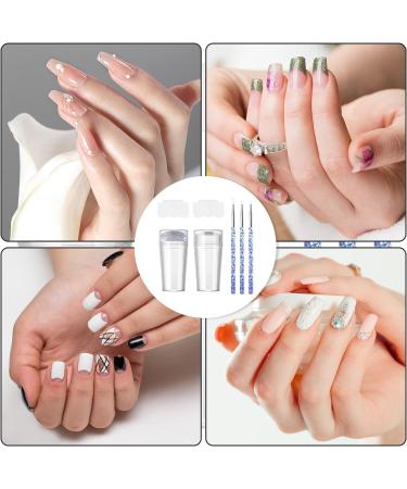 Silicone Stamper, Dotting Pen & French Manicure Kit Set | Double Sided Nail Art Tools for DIY Salon | Includes Scraper - 2 PCS Stamper, 3 PCS Pen - Buy Online on GoSupps.com