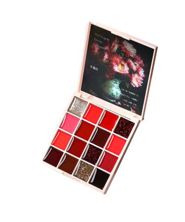 Walopola Solid Cream Gel Nail Polish 16 Colors Nail Cream Gel Nail Polish Palette Solid Gel Nail Polish Gel Manicure Palette Nail Glue for Women 16 Colors Red