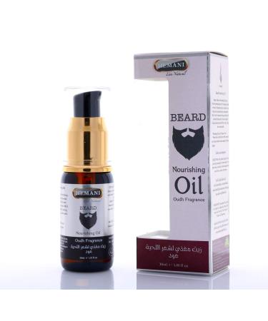 Hemani Beard Oil 30ml - Oudh Fragrance - Blend of Essential Oils - Enhanced with Tea Tree Oil & Mint - Conditions Nourishes & Softens Beard - Ideal for Healthy Beard - Relief from itchy flaky skin
