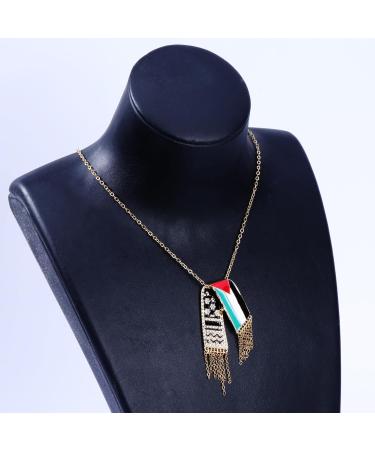 OralGos Ethnic Scarf Pendant Necklace - Adjustable Clavicle Chain Fashion Choker Jewelry for Women | International Shipping - Buy Online on GoSupps.com
