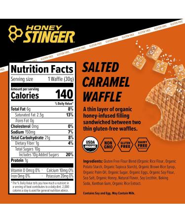 Honey Stinger Energy Waffle Variety Pack 15 Count (3 Each: Honey Peanut Butter Cinnamon Salted Caramel Cookies & Cream) Organic Honey Energy Snack for Sports Fitness Outdoor Activities & On-the-Go Fuel - Buy Online on GoSupps.com