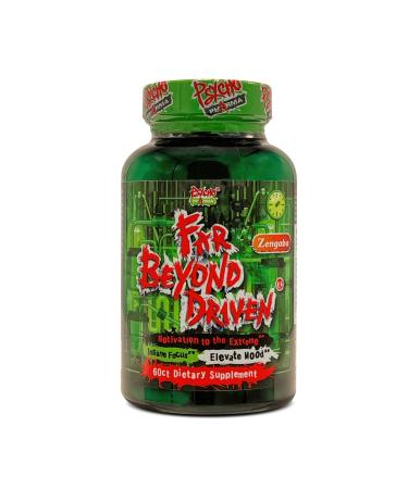 Psycho Pharma's Far Beyond Driven  for increased energy to Burn with improved focus  positive mood.