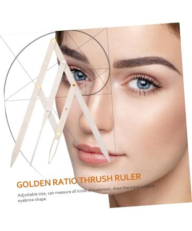 IWOWHERO Eyebrow Tools 1pc Second Generation Scale Tool Molds Eyebrow Tattooing Ruler Do It Yourself Shaping Golden Ratio Stencil 25x5x0.6cm Silver - Buy Online on GoSupps.com