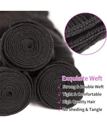 10A Brazilian Body Wave Human Hair Bundles - 20 22 24 Inch 3 Bundles - Unprocessed Virgin Hair Extensions in Natural Black Color - Buy Online on GoSupps.com