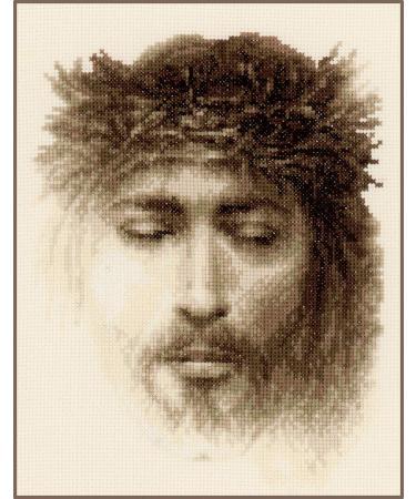 Vervaco Counted Cross Stitch Kit Jesus 7.6" x 9.6"