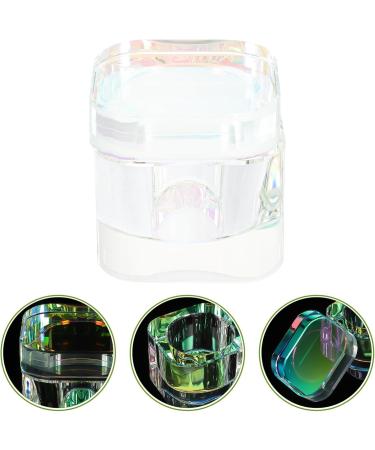 Beaupretty Manicure Nail Dish Cup Crystal Glass Nail Cup Acrylic Nail Dappen Dish Nail Liquid Holder with Lid As Shown - Buy Online on GoSupps.com