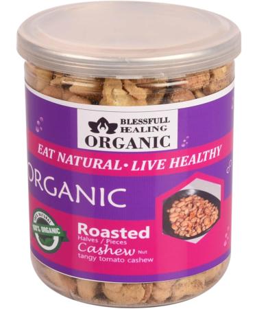 Blessfull Healing Organic Natural Vegan Tangy Tomato Roasted Halves/Pieces Cashew Nuts Crunchy Kaju 250 Gram - Buy Online on GoSupps.com