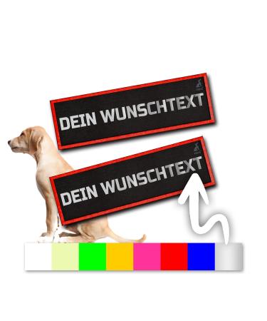 2 pieces P24S K9 dog harness velcro stickers for small and medium dogs with name Small Red Small Red