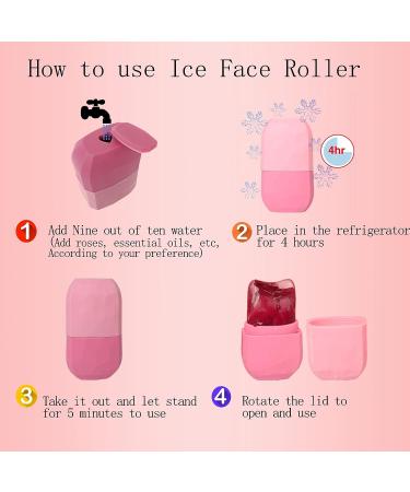 Ice Roller for Face Eyes and Neck - Skin Beauty Care Kit for Natural Glow, Acne Reduction, De-Puffing Eye Bags - Cold Therapy Massage Tool (Pink) - Buy Online on GoSupps.com