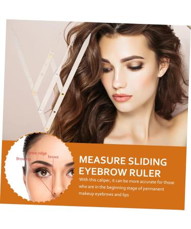 DRESSOOS Eyebrow Tools 1pc Second Generation Scale Stainless Steel Ruler Eyebrow Positioning Tool Bagged Scissors 25x5x0.6cm Silver - Buy Online on GoSupps.com