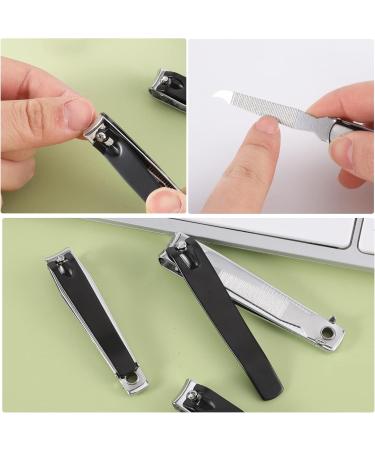 3-Piece Stainless Steel Nail Clipper Set in Gift Box | Professional Nail Clippers for Men & Children (Black) - Perfect for Fingernails & Toenails - Buy Online on GoSupps.com