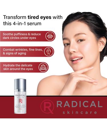 Radical Skincare Eye Revive Creme - 4-in-1 Anti-Aging Solution for Wrinkles, Dark Circles, Puffiness & Fine Lines - 0.5 Fl Oz - Buy Online on GoSupps.com