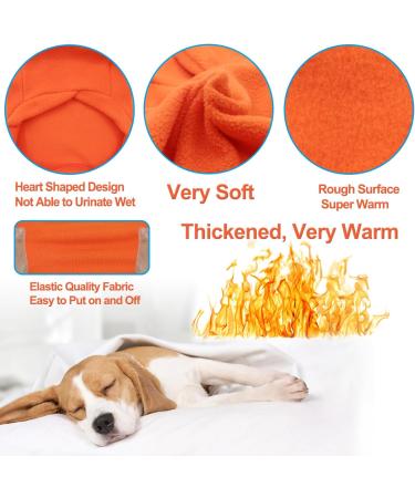 Hualisiji Large Dog Fleece Sweater | Warm Lightweight & Soft | Easy to Wear in Orange (S) - Buy Online on GoSupps.com