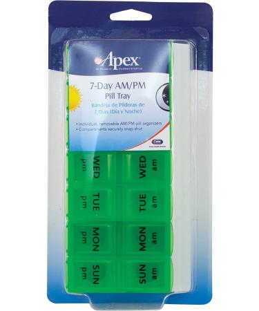 Apex 7-Day AMPM Pill Tray - Weekly Medication Organizer - Buy Online on GoSupps.com