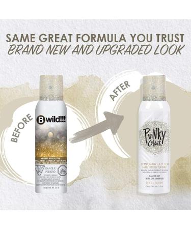 Punky Temporary Hair & Body Glitter Color Spray - Travel Size 3.5 oz (Gold/Silver) - Buy Online on GoSupps.com