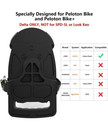 Adjustable Plastic Pedal Adapter with Toe Clips and Straps for Peloton Bike - Buy Online on GoSupps.com
