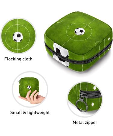 Women's Portable Period Kit - Bonds Storage Pockets Football Green Field - Feminine Product Bag for Girls - Buy Online on GoSupps.com