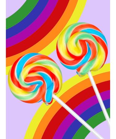 Rainbow Rock Gift Pack 20 X Rock Sticks 4 X Rock Dummies 4 X Rock Wheel Lollies 2 X Large Wheel Lollies Handmade Traditional Rainbow Classic Sweets Retro Seaside Gift Wholesale Confectionery - Buy Online on GoSupps.com